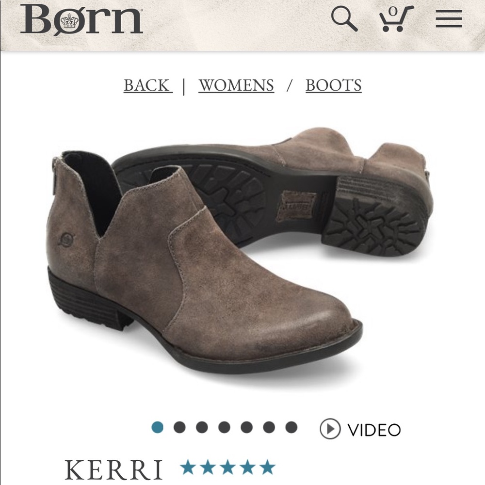 Born Kerri Taupe Distressed Leather Boots